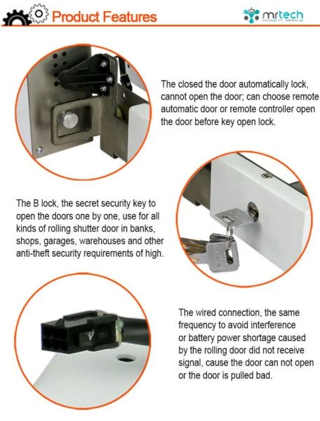 Anti-Theft Electronic Side Lock Match Keys Used for Rolling Shutter