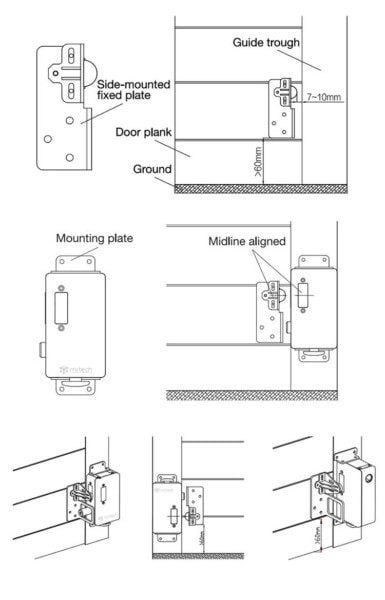 DC 12V Garage Roller Door Electronic Locks for Shutter