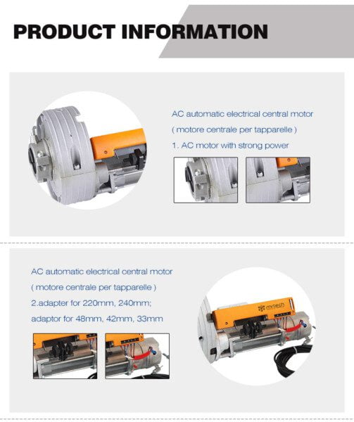 High Quality Central Electric 180KG Motor for Roller Doors MRTECH M160 M180 KG