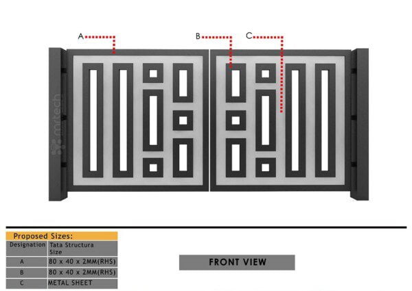 Aluminium Composite Panel and MS Steel Gate