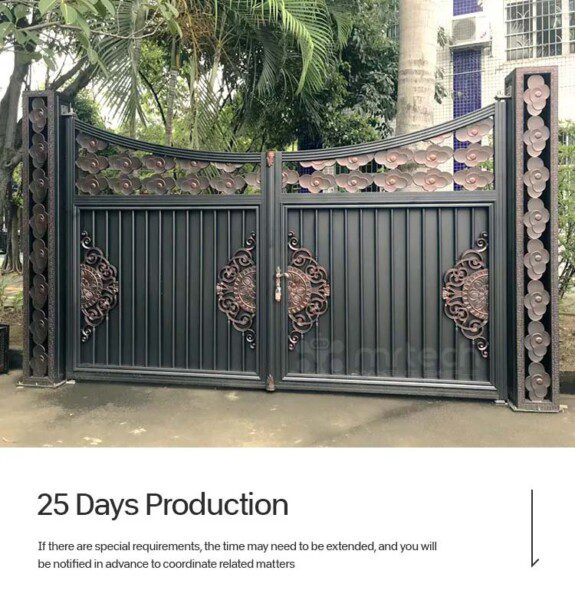 Aluminum Alloy Powder Coated Arch Swing and Sliding Gates