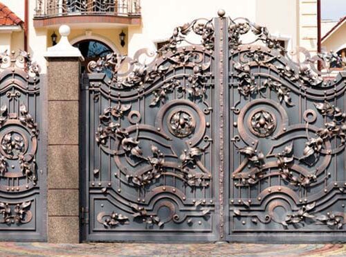 Decorative Galvanized Wrought Iron Security Gates