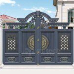 European Style Electric Garden Cast Aluminium Gates