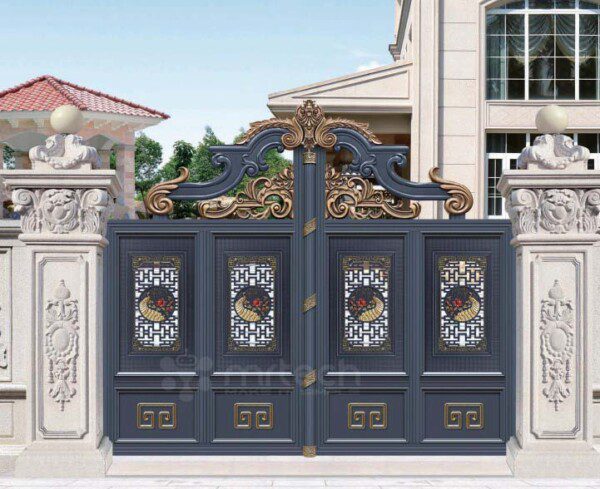Golden Paint Outdoor Decoration Cast Aluminium Gates