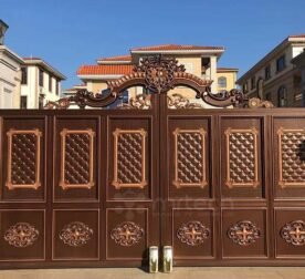 Latest Aluminium Main Gate with Wheel Swing Gate Roller Opener