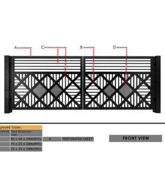 Latest Industrial MS Steel Main Gate