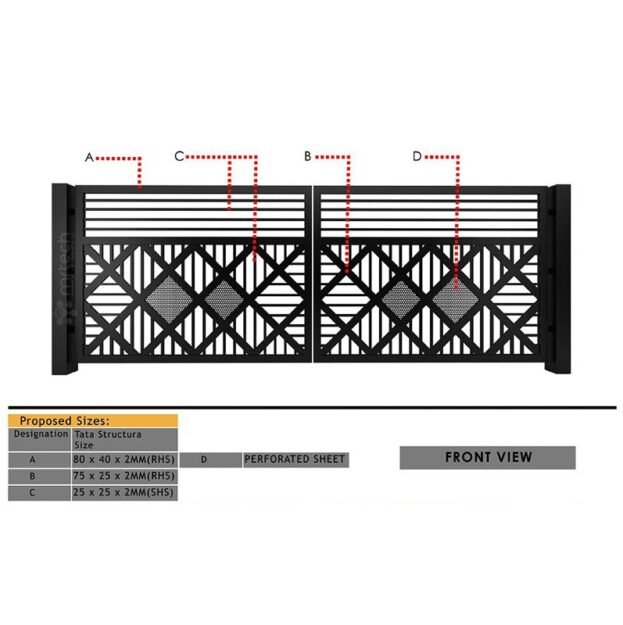 Latest Industrial MS Steel Main Gate