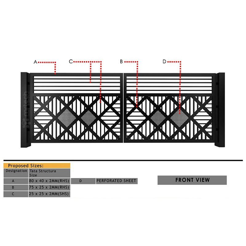 Latest Industrial MS Steel Main Gate