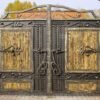 Latest Mild Steel Wooden Main Gate