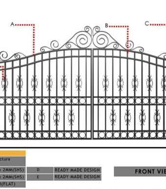 Latest Model Steel Pipe Gate for Villa