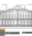 Latest Model Steel Pipe Gate for Villa