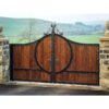 Luxury Wrought Iron Steel Security Entrance Gate for Villa