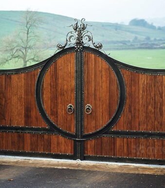 Luxury Wrought Iron Steel Security Entrance Gate for Villa