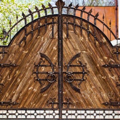 Luxury Wrought Iron Steel Security Entrance Gate for Villa