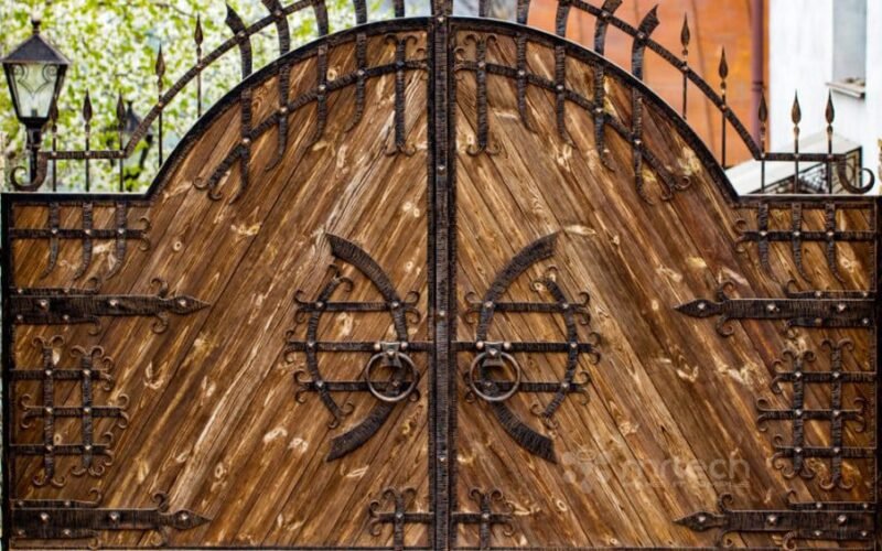 Luxury Wrought Iron Steel Security Entrance Gate for Villa