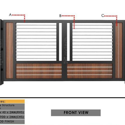 Modern Acp Sheet Iron and Steel Gate