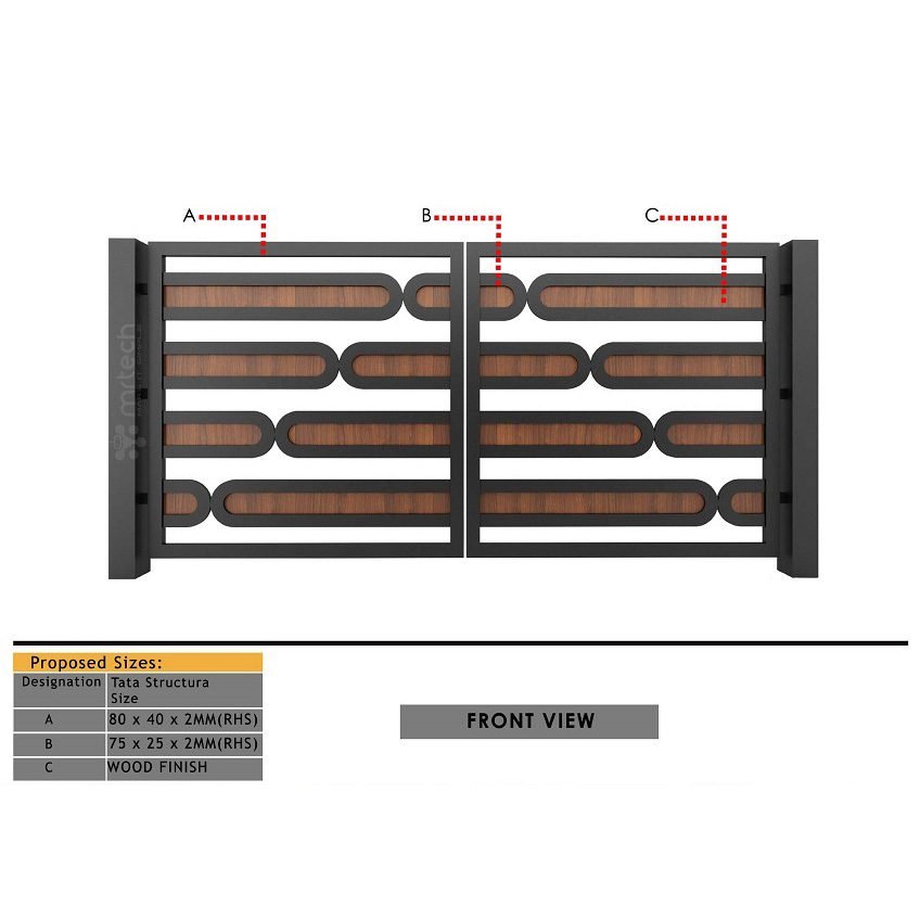 Modern Acp Sheet Iron and Steel Gate