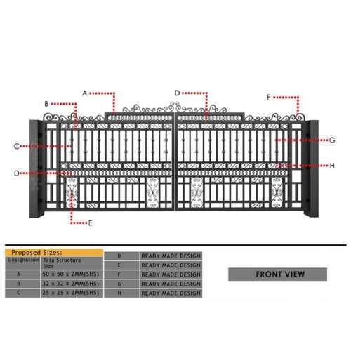 Modern Mild Steel MS Pipe Gate