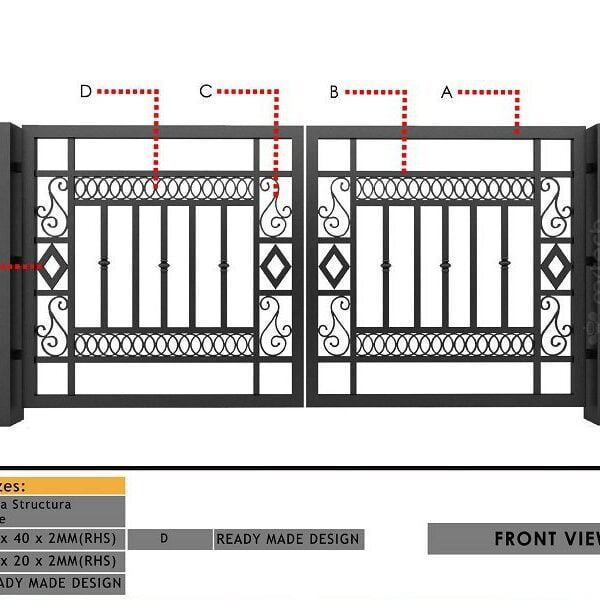 Modern Mild Steel MS Pipe Gate