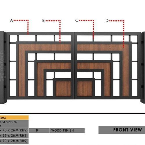 Modern Style HPL Sheet Gate Design