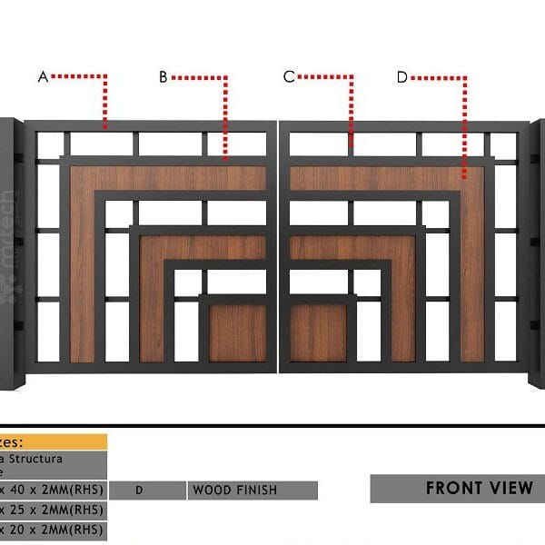 Modern Style HPL Sheet Gate Design