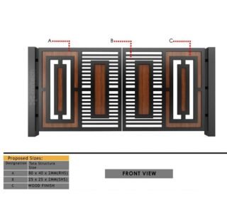Modern Style HPL Sheet Gate Design