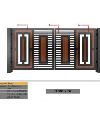 Modern Style HPL Sheet Gate Design