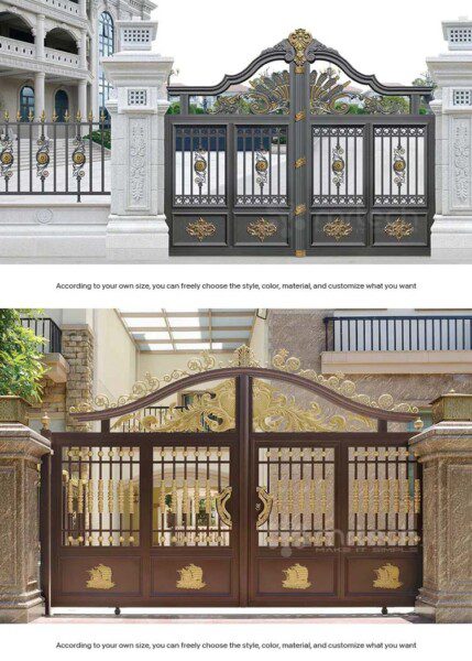 New Design Aluminum Sliding Gate with Remote Control for Homes