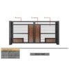 Rectangular Mild Steel Pipes with HPL Sheet Gate