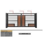 Rectangular Mild Steel Pipes with HPL Sheet Gate