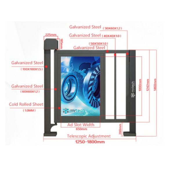 Customized DC Brushless Electronic Security Pedestrian Gate