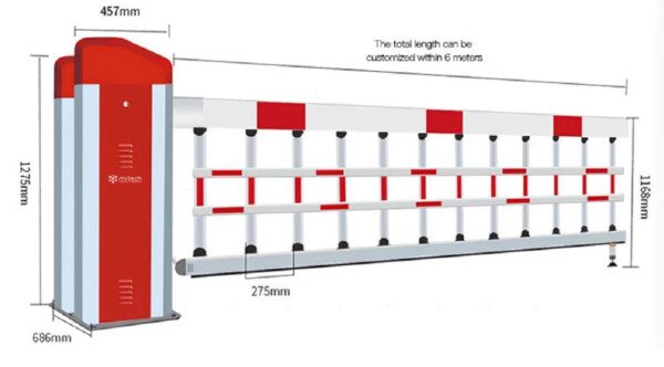 Dual Chassis Heavy Duty Airborne Boom Barrier Gate