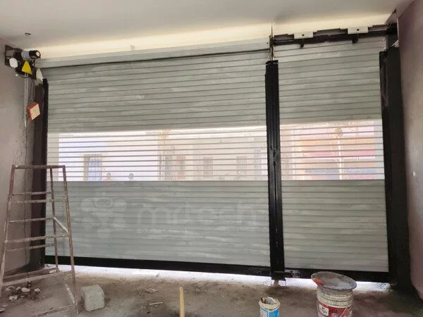 Automatic Full Flat Plain Patti with Perforated Slat Rolling Shutter