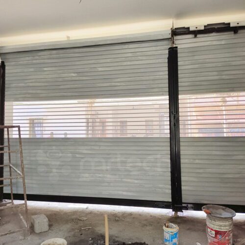 Flat Plain Slat Patti with Perforated Rolling Shutter for House
