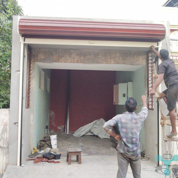 Motorized Wooden Grains Color Rolling Shutter Car Garage Door