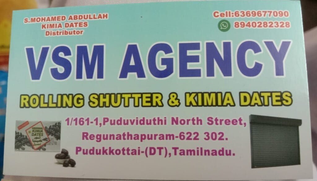 VSM Agency Rolling Shutter Dealers in Pudukkottai
