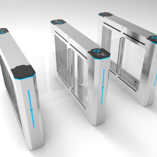 Airports Swing Gate Turnstile 304 Stainless Steel Outer Body
