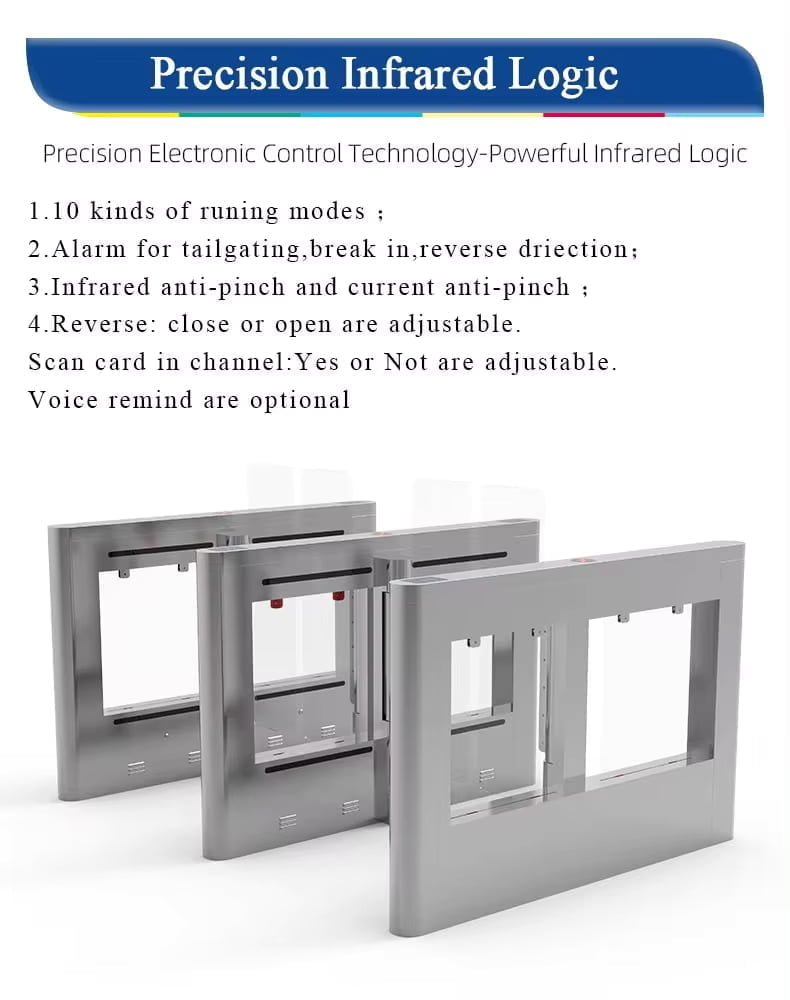 Best Automatic Access Control DC 36v Speed Turnstile Fiberglass Gate