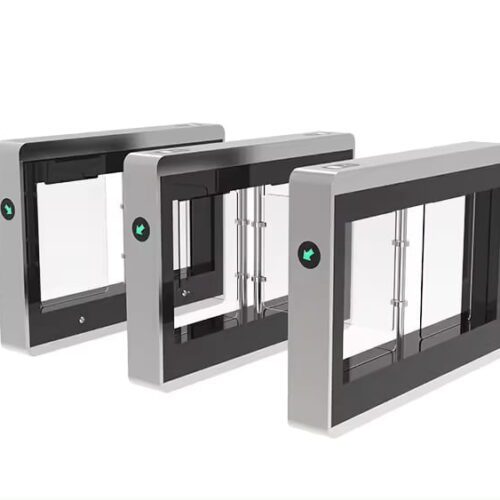 Electronic Brushless Motor RFID Swing Barrier Turnstile SS 304 Material