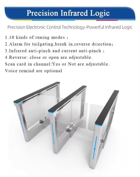 Exhibition Halls Entrance Access Control Turnstile Auto Swing Gate