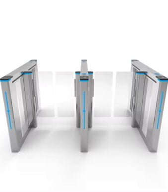 High Speed Turnstile Gate Swing Barrier RFID QR Code Reader