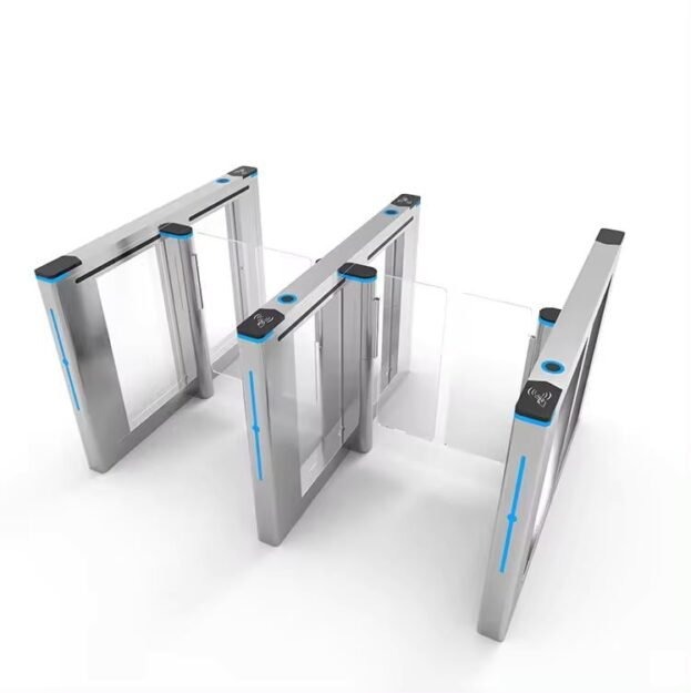 High Speed Turnstile Gate Swing Barrier RFID QR Code Reader