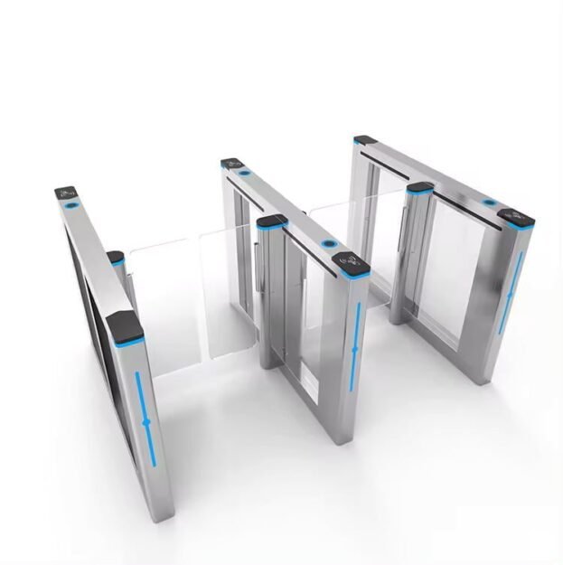High Speed Turnstile Gate Swing Barrier RFID QR Code Reader