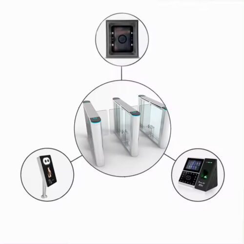 Rfid Gate Design New Design Cylinder Shape RFID Card Access Control Speed Gate For Office
