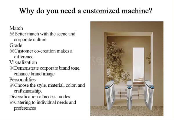 Office Security Entrance Stainless Steel Swing Barrier Turnstiles Doors with Biometric Fingerprint