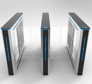 Public Building Entrance Automatic Swing Turnstiles Access Control System