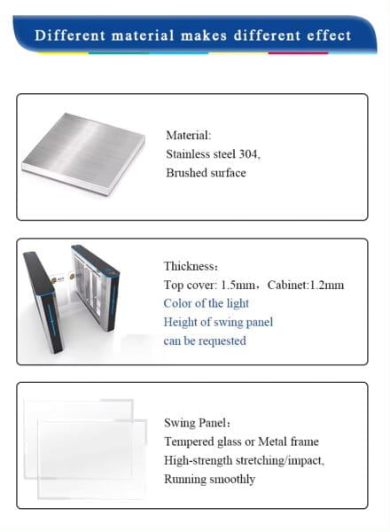 Public Building Entrance Automatic Swing Turnstiles Access Control System