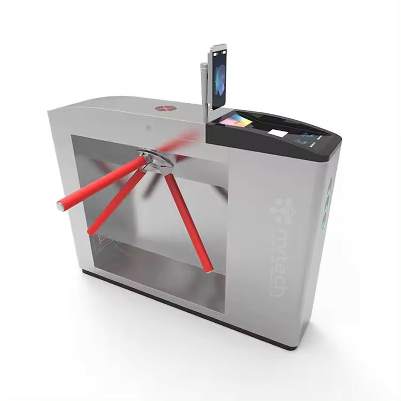 Electronics Tripod Turnstile for QR Scanner Face Recognition