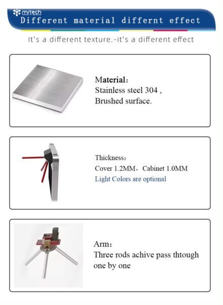 RFID Time Attendance Tripod Turnstile Gate Access Door