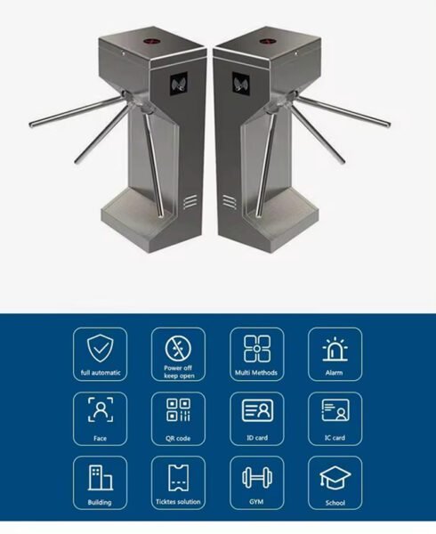 Rfid Access Control Security Entrance Tripod Turnstile Barrier